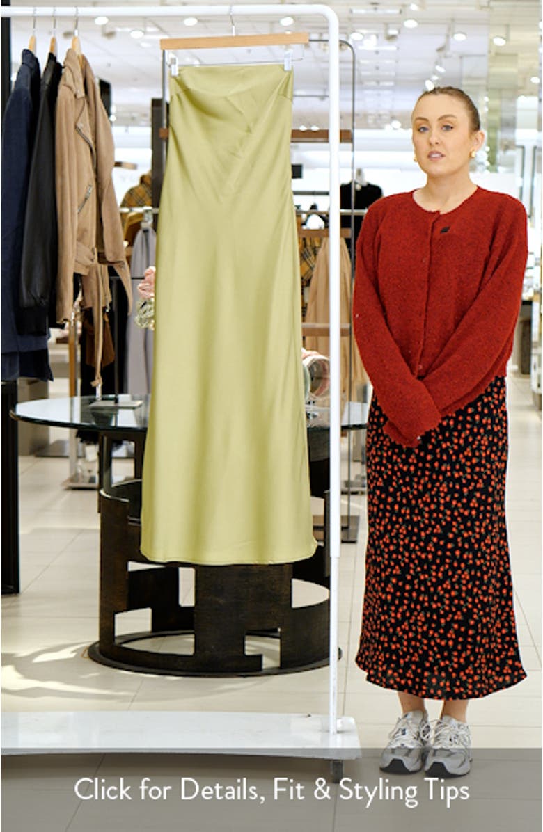 Haley Strapless Satin Maxi Dress, sales video thumbnail