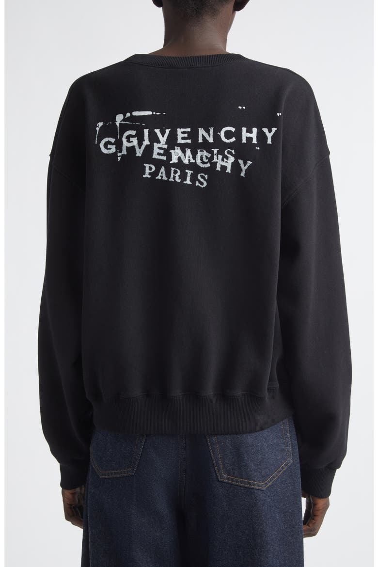Stamp Logo Graphic Sweatshirt, Alternate, color, BLACK