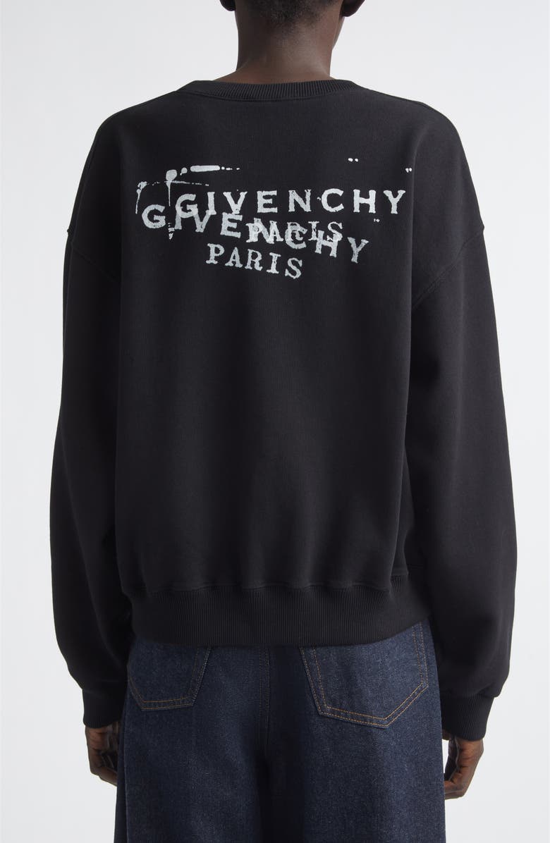Givenchy Stamp Logo Graphic Sweatshirt, Alternate, color, Black