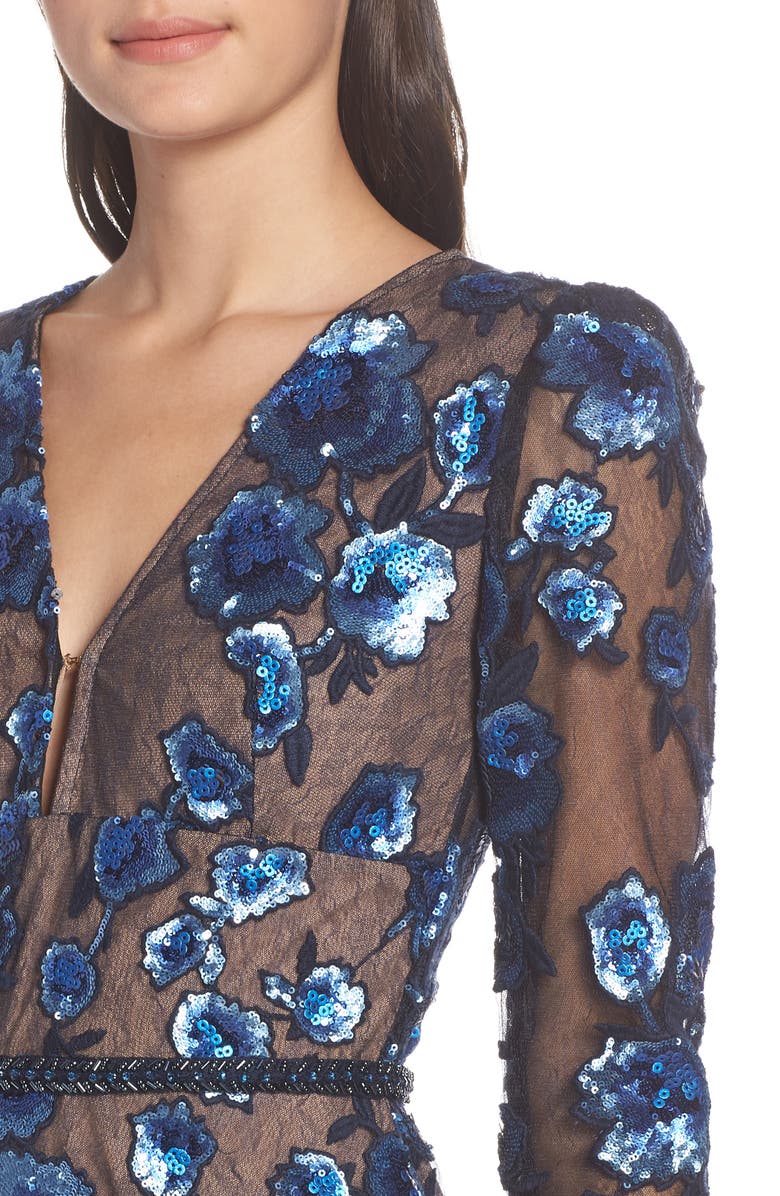 Bronx and Banco Sapphire Fit & Flare Cocktail Dress, Alternate, color,