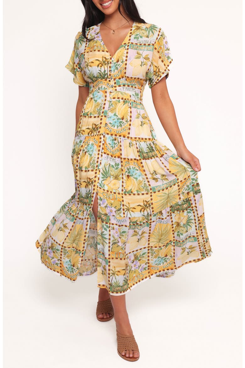 Sorrento Print Maxi Dress, Main, color, TROPICAL SUN