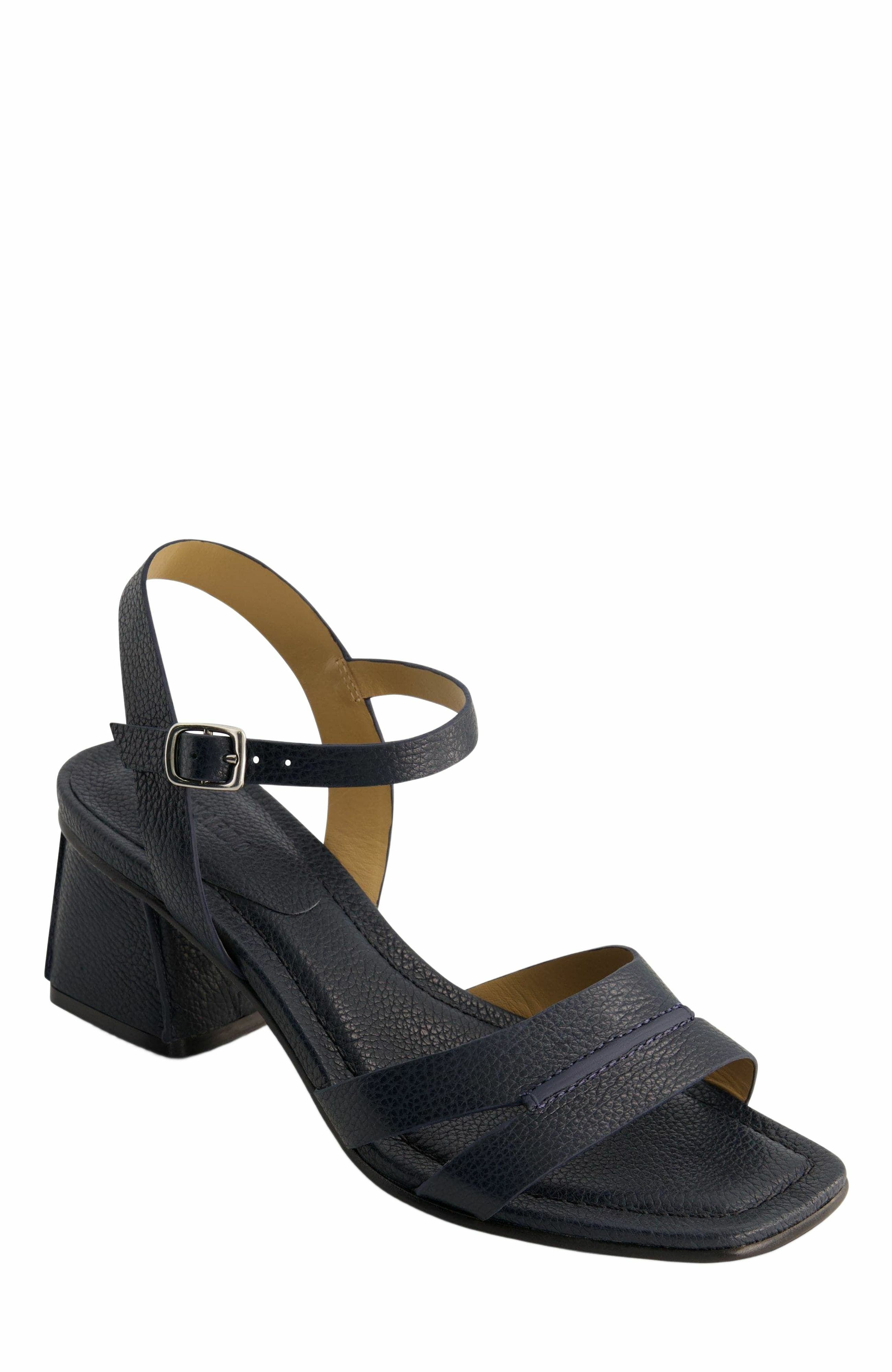 Bernardo Footwear Tarra Mid Heel Sandal, Alternate, color, Navy