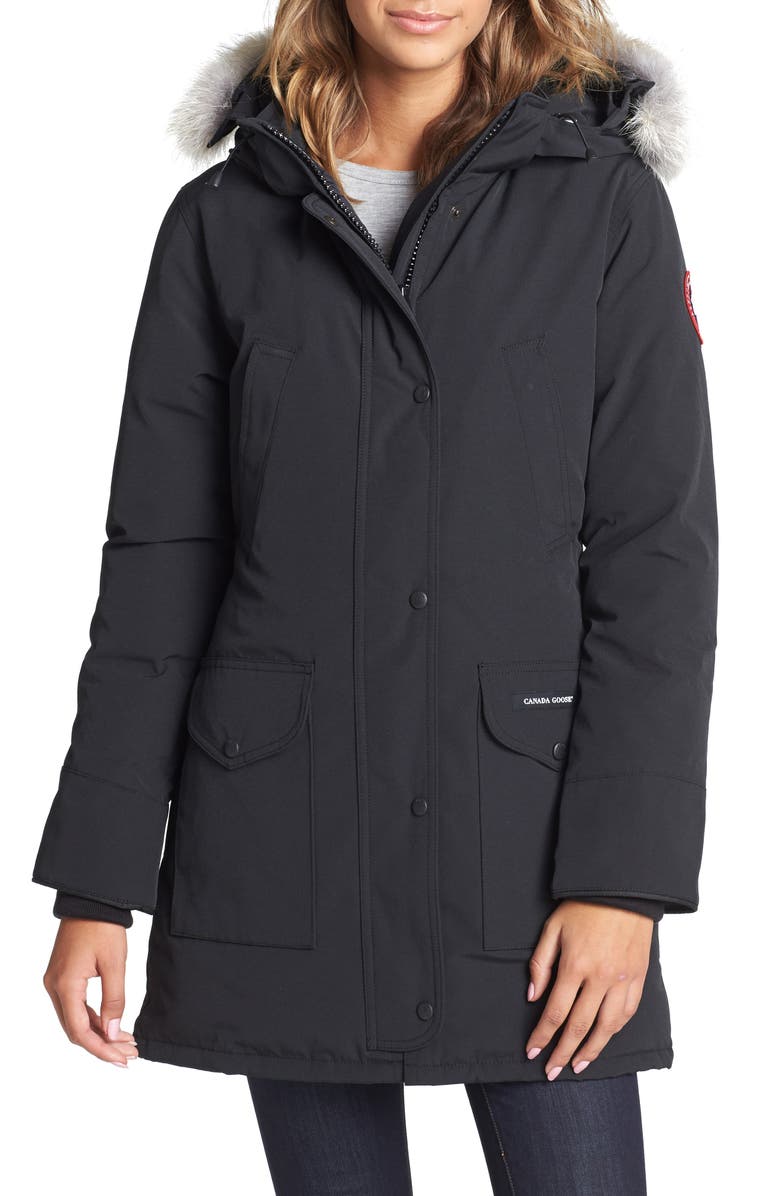 Canada Goose Trillium Regular Fit Down Parka with Genuine Coyote Fur Trim, Alternate, color, 