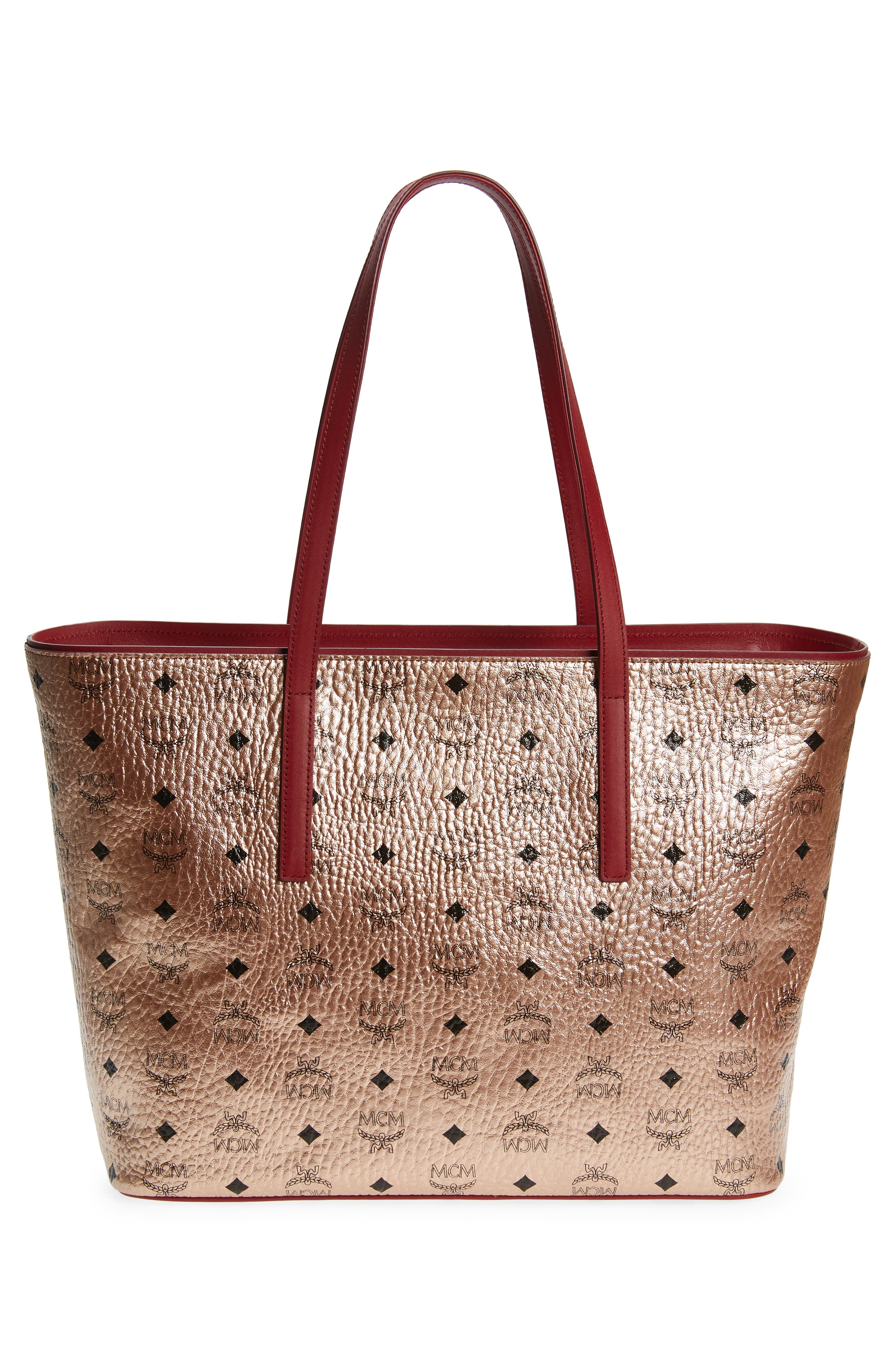 Anya Medium Visetos Zip Top Shopper (Nordstrom Exclusive), Alternate, color, CHAMPAGNE GOLD