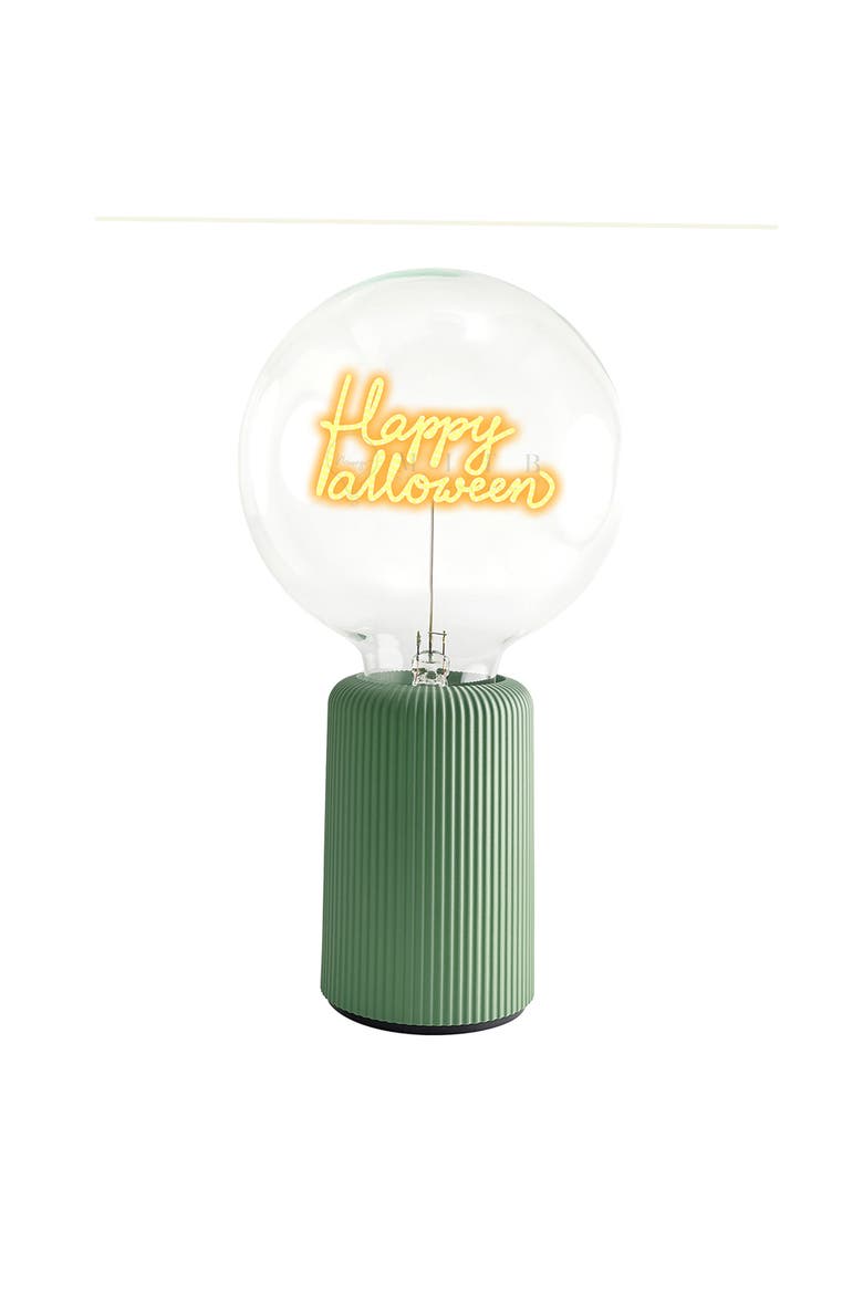 Happy Halloween Portable Table Lamp, Main, color, Olive