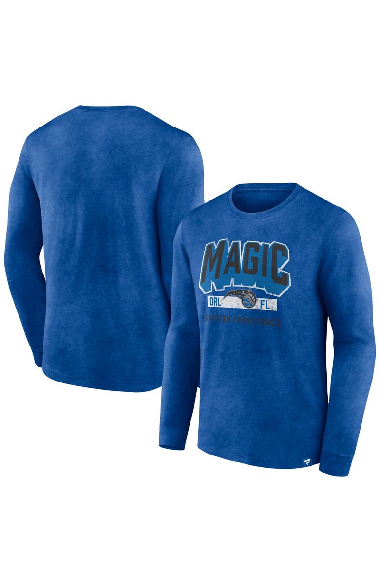 FANATICS Men's Fanatics Branded Heather Royal Orlando Magic Front Court Press Snow Wash Long Sleeve T-Shirt, Alternate, color, Heather Royal