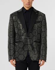 PHILIPP PLEIN Lord Fit Blazer Bling Monogram Men