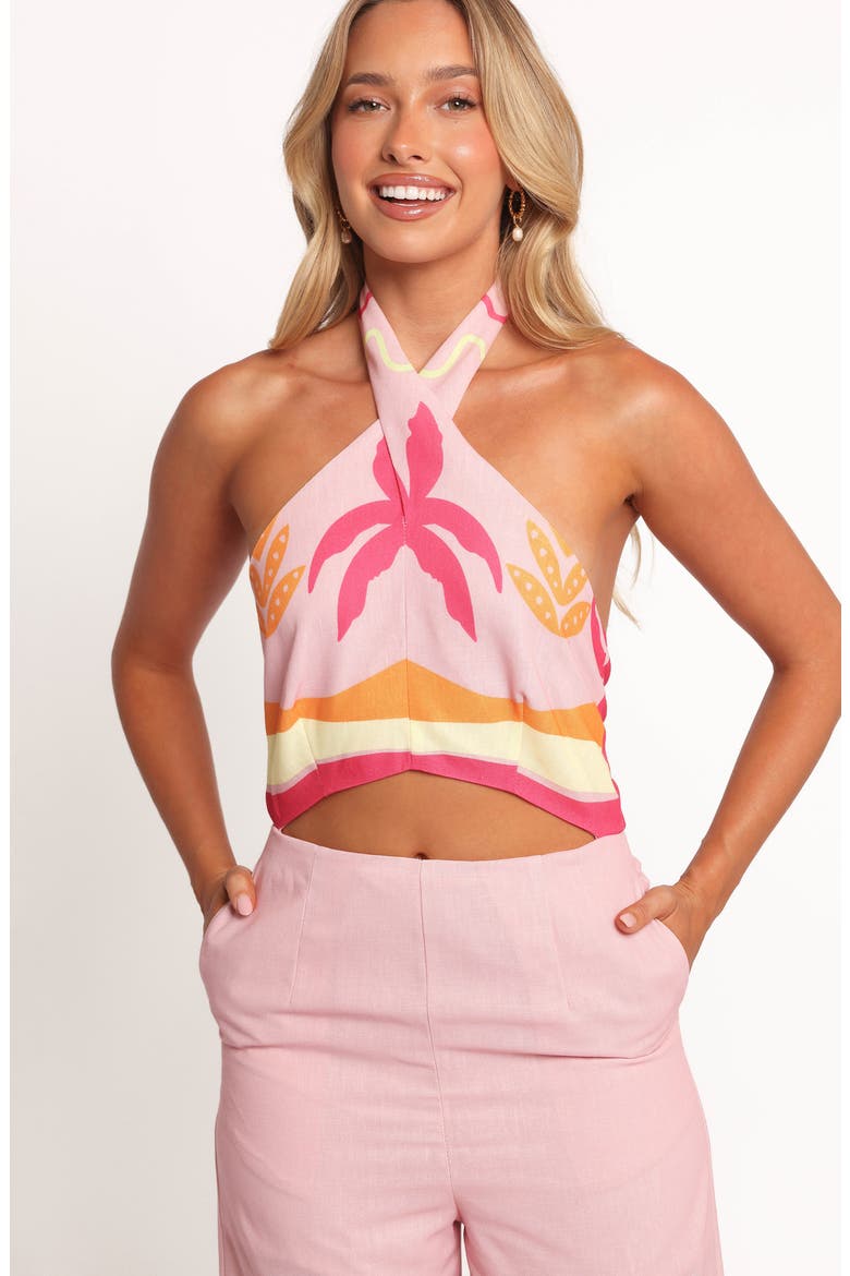 Aryn Halter Jumpsuit, Alternate, color, PINK PALM