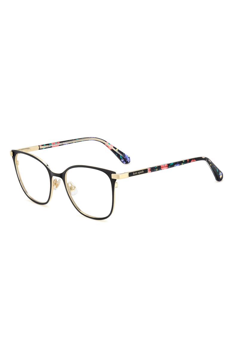 Kate Spade New York terriann 51mm square optical glasses, Alternate, color, 