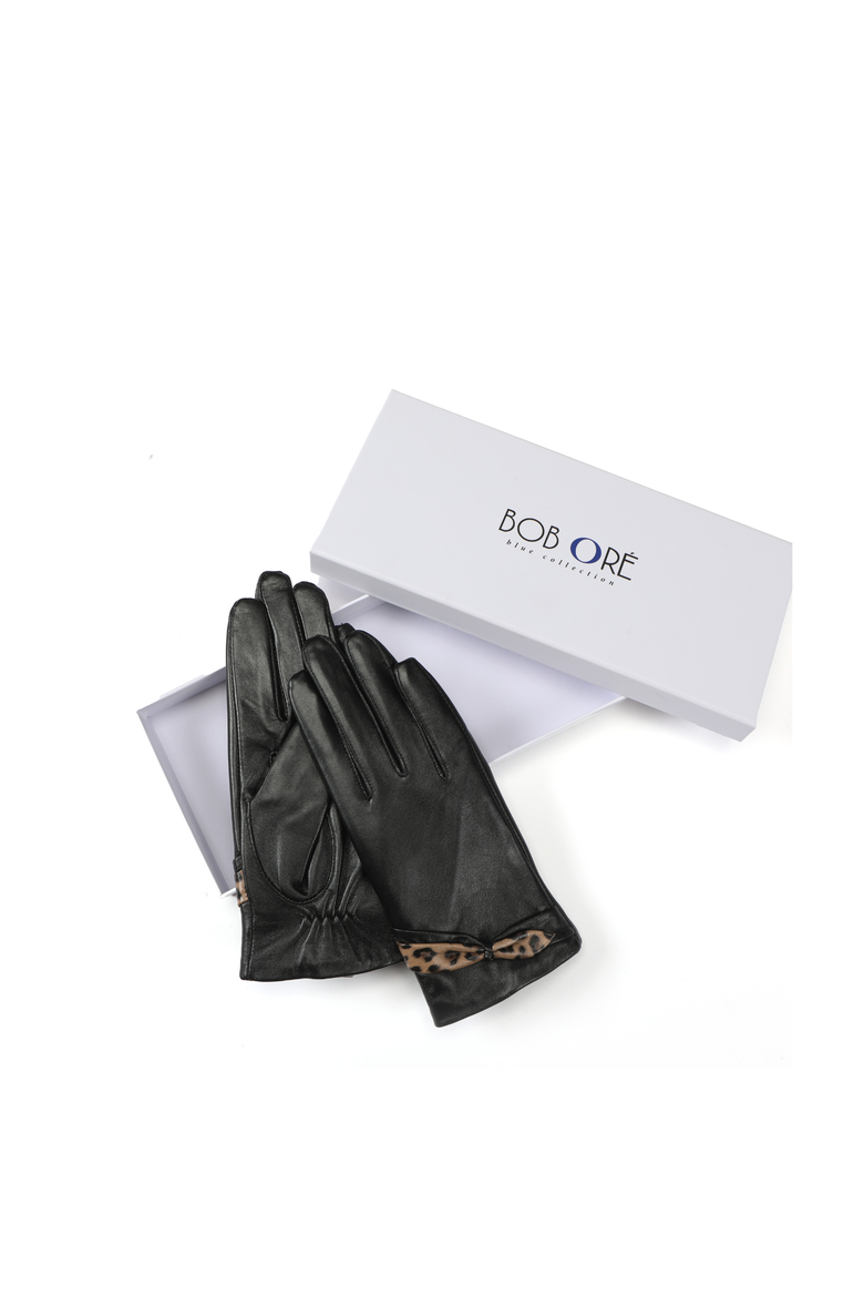 Elora Leather Gloves, Alternate, color, Black