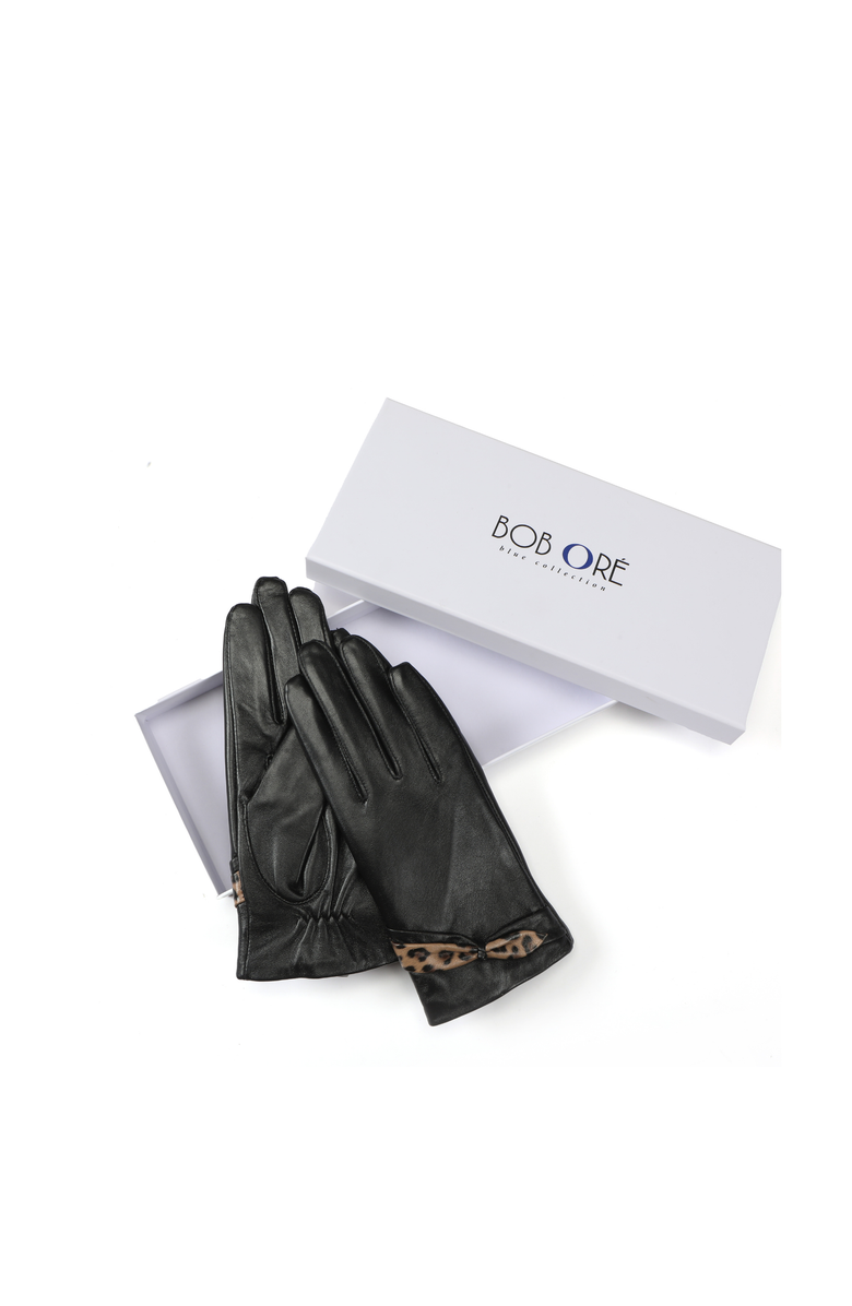 Bob Oré Blue Collection Elora Leather Gloves, Alternate, color, Black