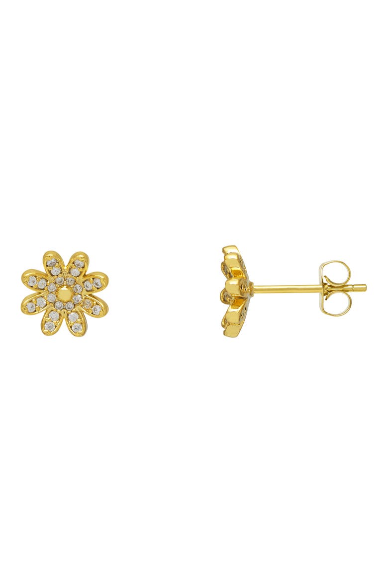Spring Daisy Stud Earrings, Alternate, color, GOLD