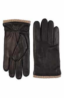 Bruno Magli Touch Tech Cashmere Lined Leather Gloves