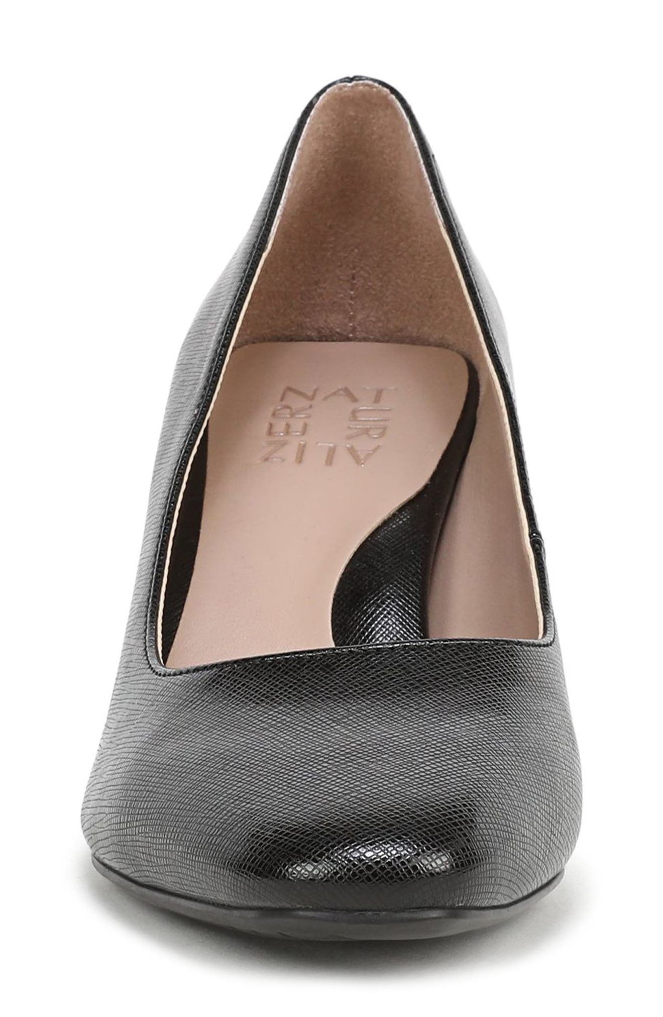 Yuri Square Toe Pump, Alternate, color, BLACK FAUX LEATHER