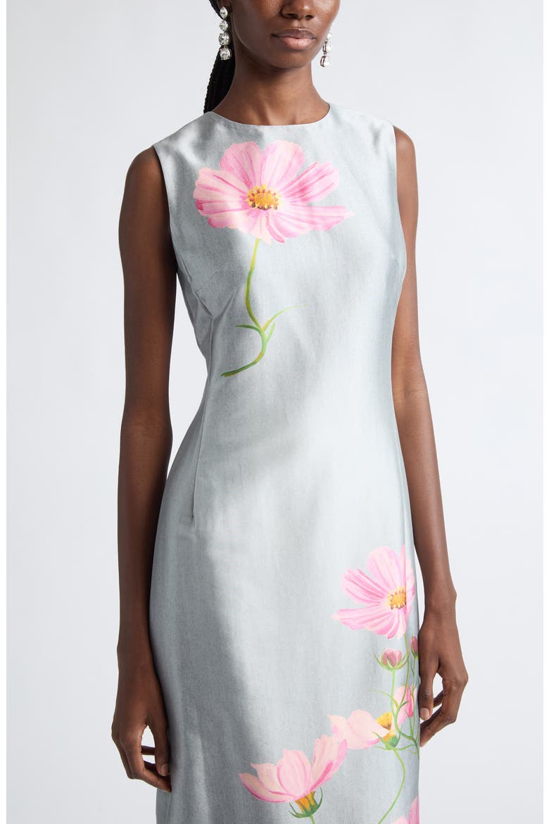 Cosmos Mikako Midi Dress, Alternate, color, PINK/ GREY
