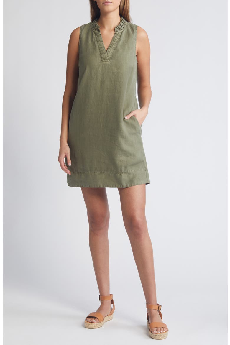 two palms double ruffle linen dress Tommy Bahama Women's Sleeveless Two Palms Linen Double Ruffle Dress