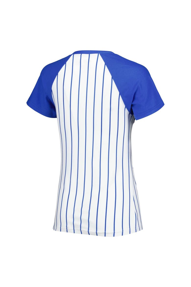 Women's Concepts Sport White Los Angeles Dodgers Reel Pinstripe Top, Alternate, color, White