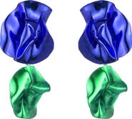 Sterling King Flashback Fold Drop Earrings