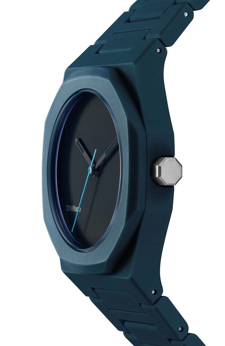 D1 Milano Polycarbon Bracelet Watch, 37mm, Alternate, color, Blue
