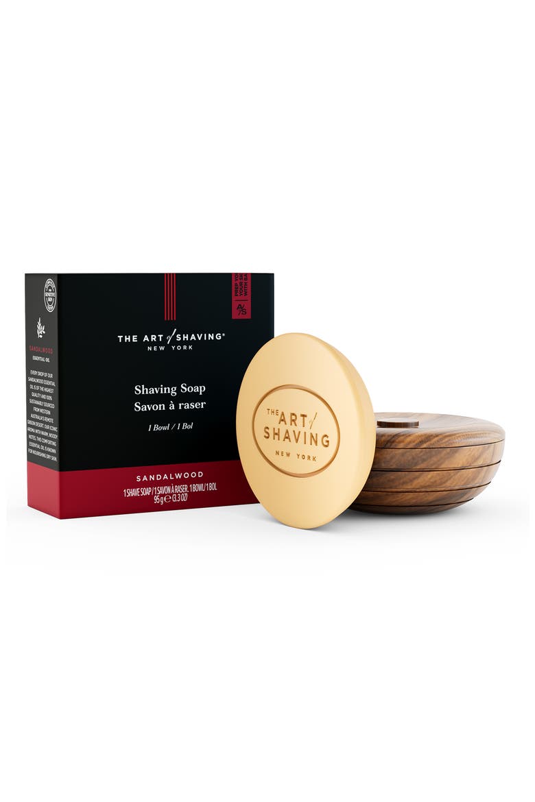 Shaving Soap with Bowl, Main, color, SANDALWOOD