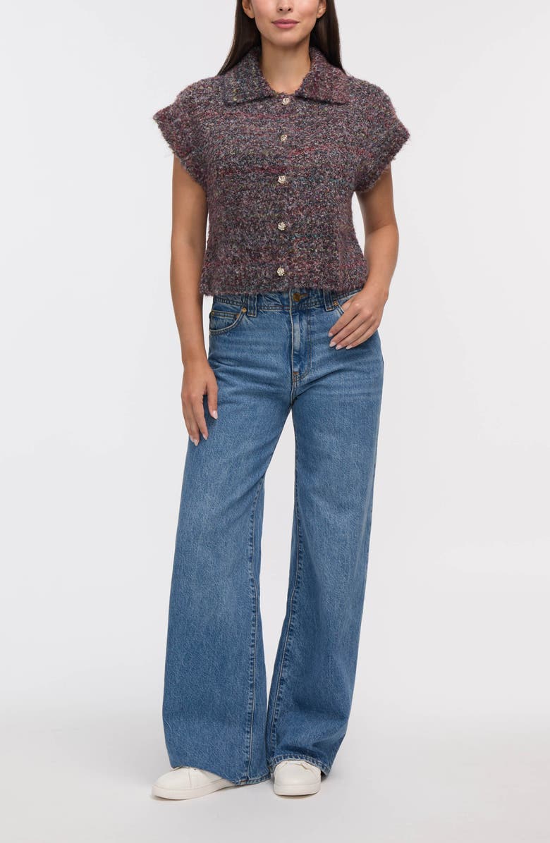 NVLT Bouclé Dolman Sleeve Cardigan, Alternate, color, Grey Multi