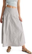 Haven Well Within Organic Cotton Poplin Stripe Drop Waist Skirt