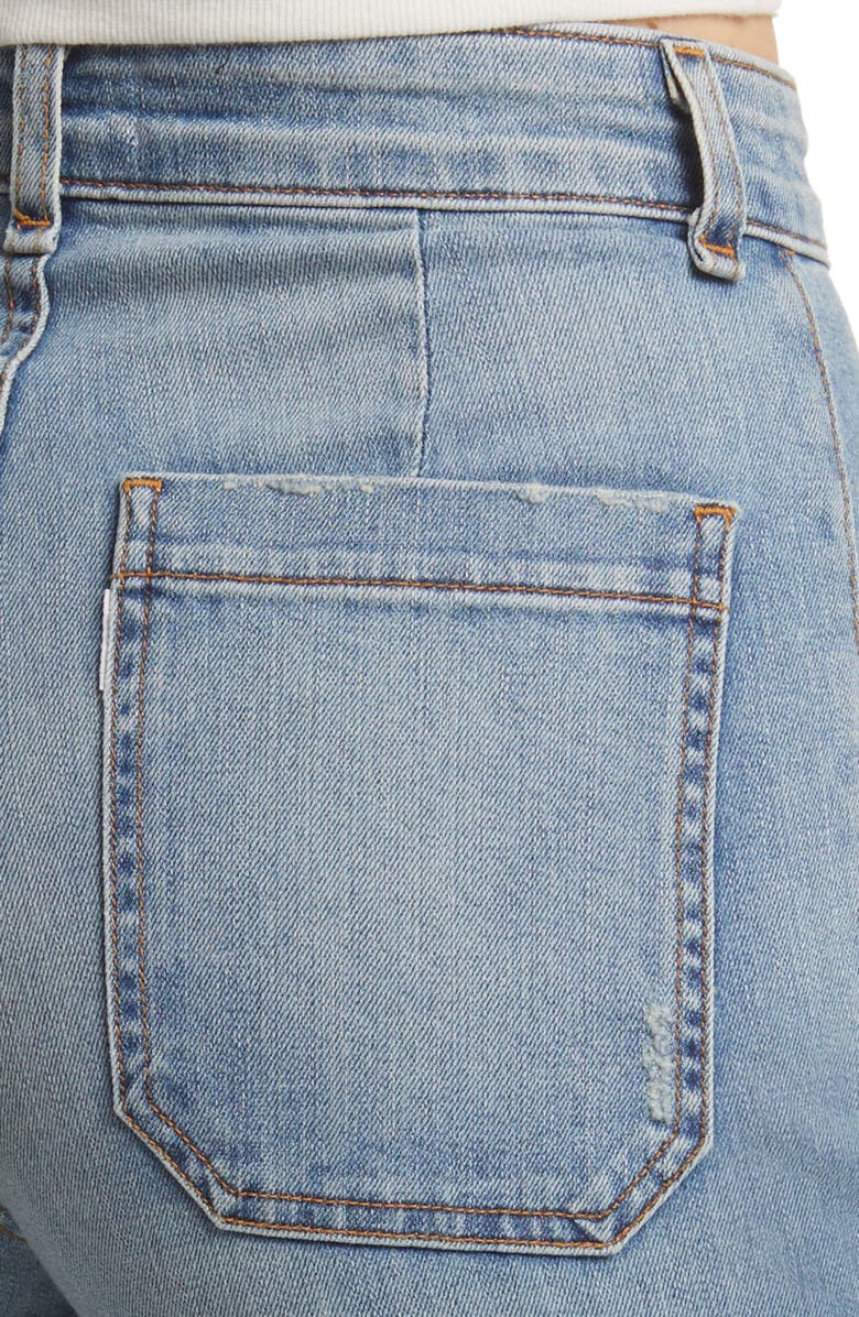 ASKK NY Sailor High Waist Wide Leg Jeans, Alternate, color, Water Street