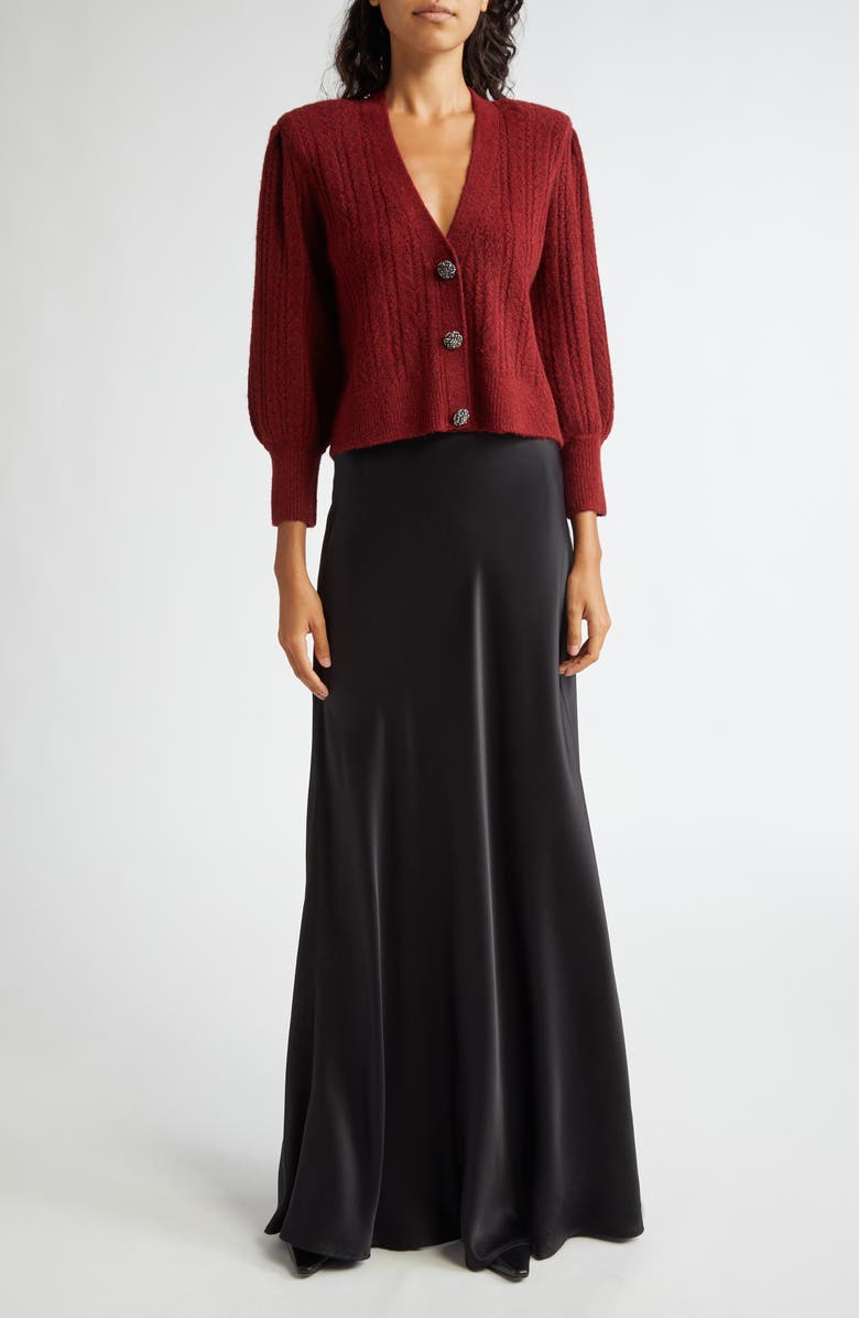 L'AGENCE Ryker Bias Cut Silk Maxi Skirt, Alternate, color,