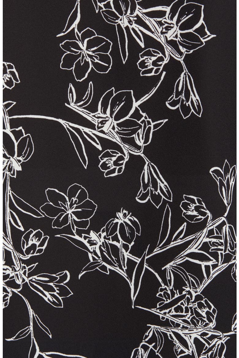 V-Neck Blouse, Alternate, color, BLACK- IVORY C CASPER FLORAL