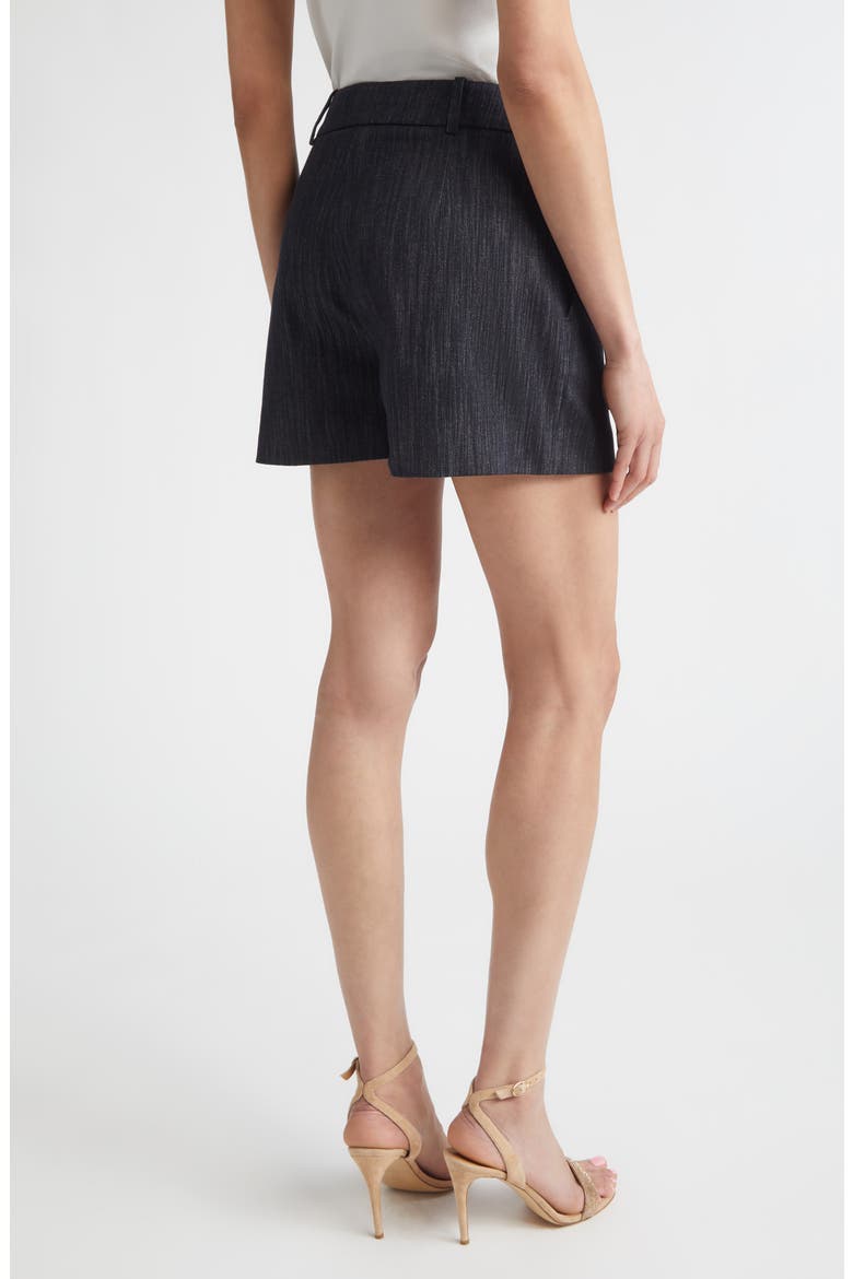 Sequin Cotton Blend Tweed Shorts, Alternate, color, BLUE