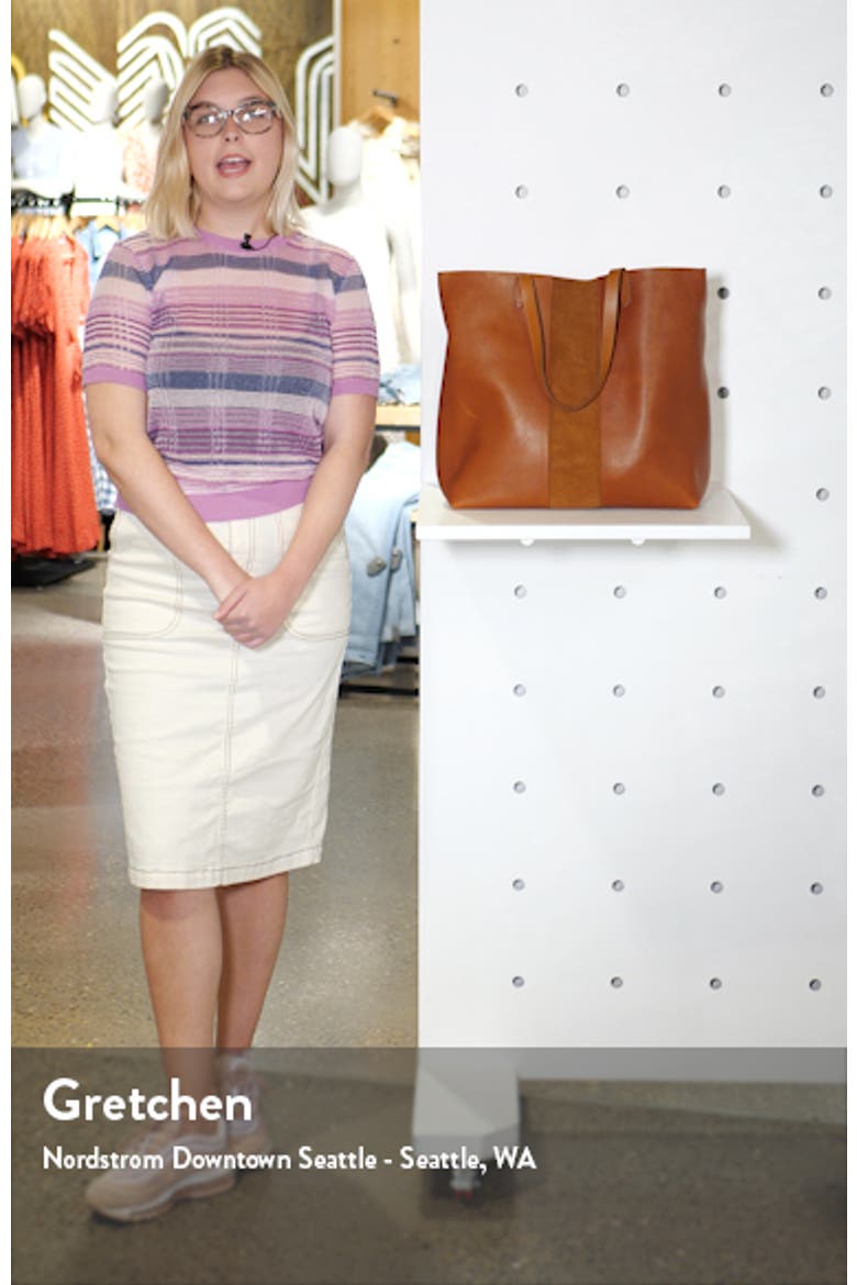 Suede Stripe Transport Leather Tote video