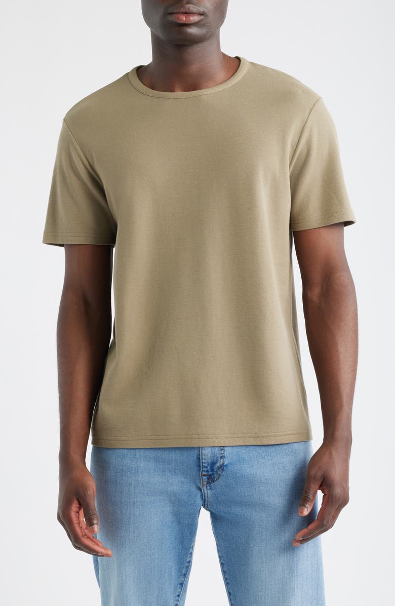 Nordstrom Short Sleeve Piqué T-Shirt, Main, color, Olive Mermaid