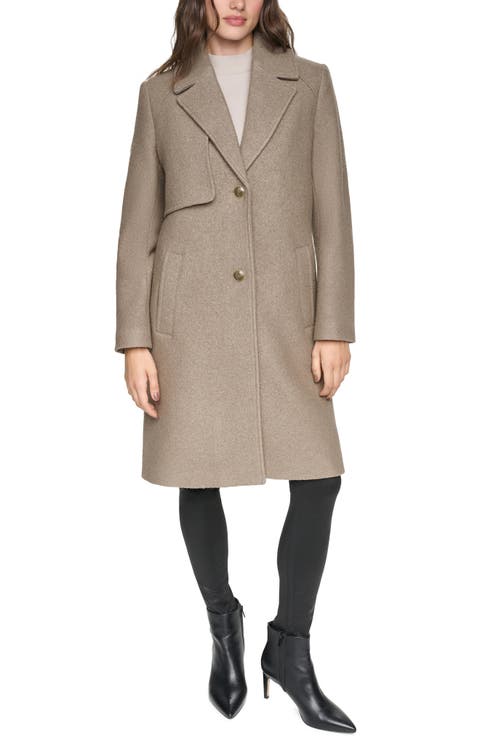 Besette Boiled Wool Blend Coat