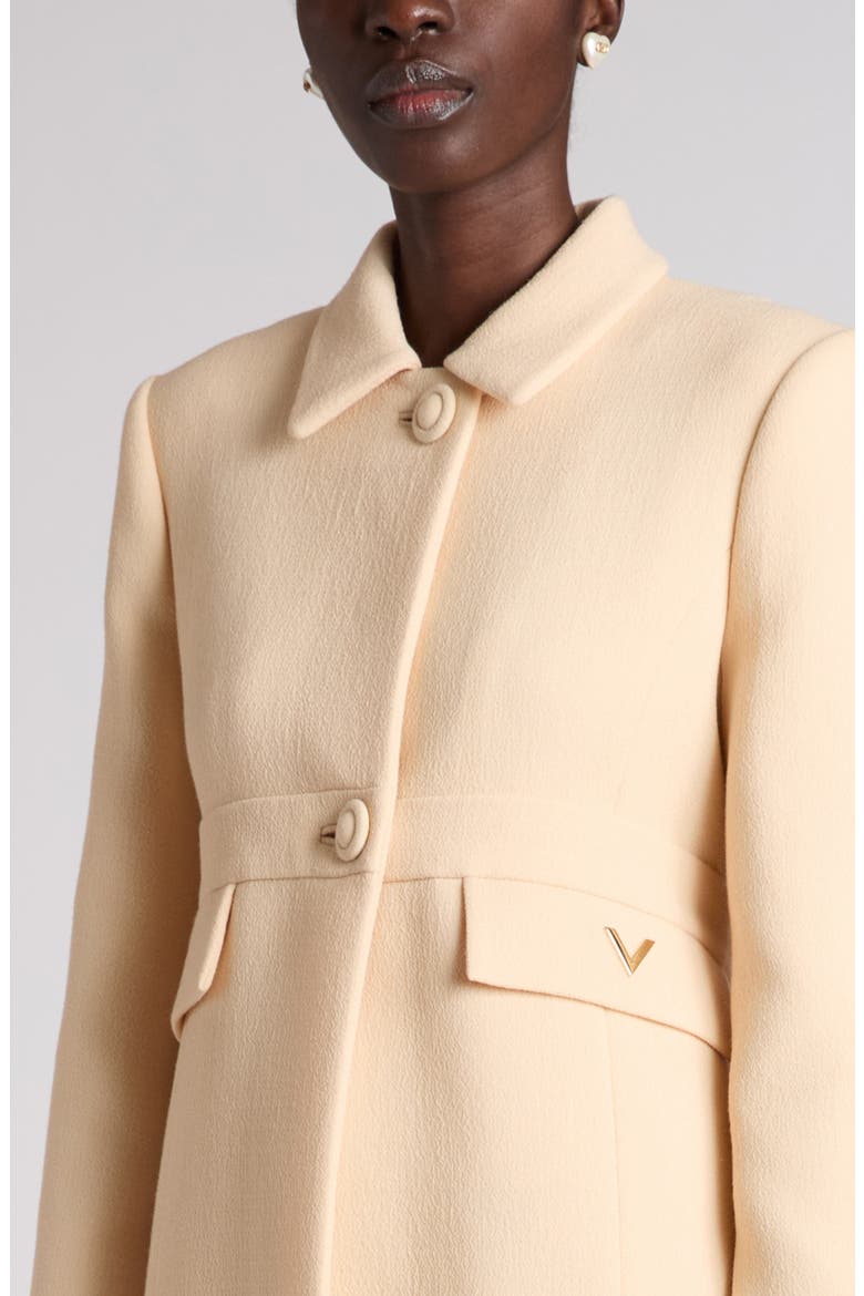 Wool Crepe Coat, Alternate, color, BEIGE