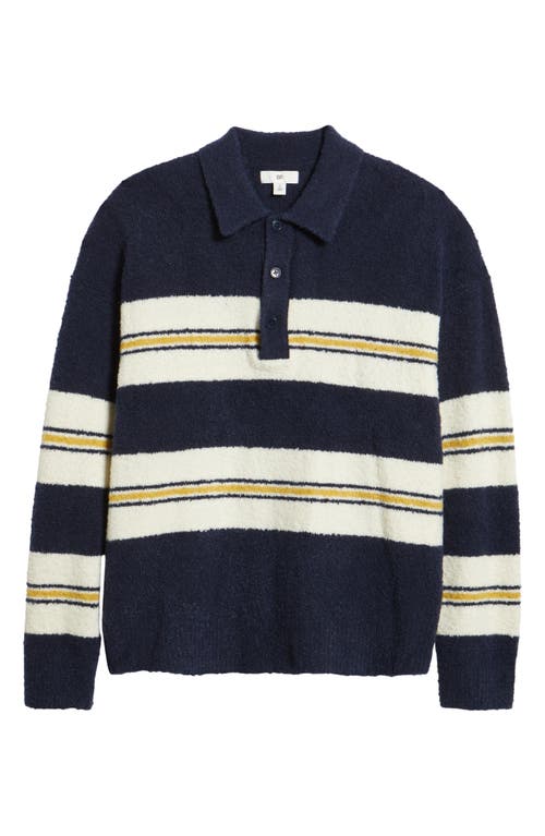 Bp. Stripe Oversize Polo Sweater In Blue