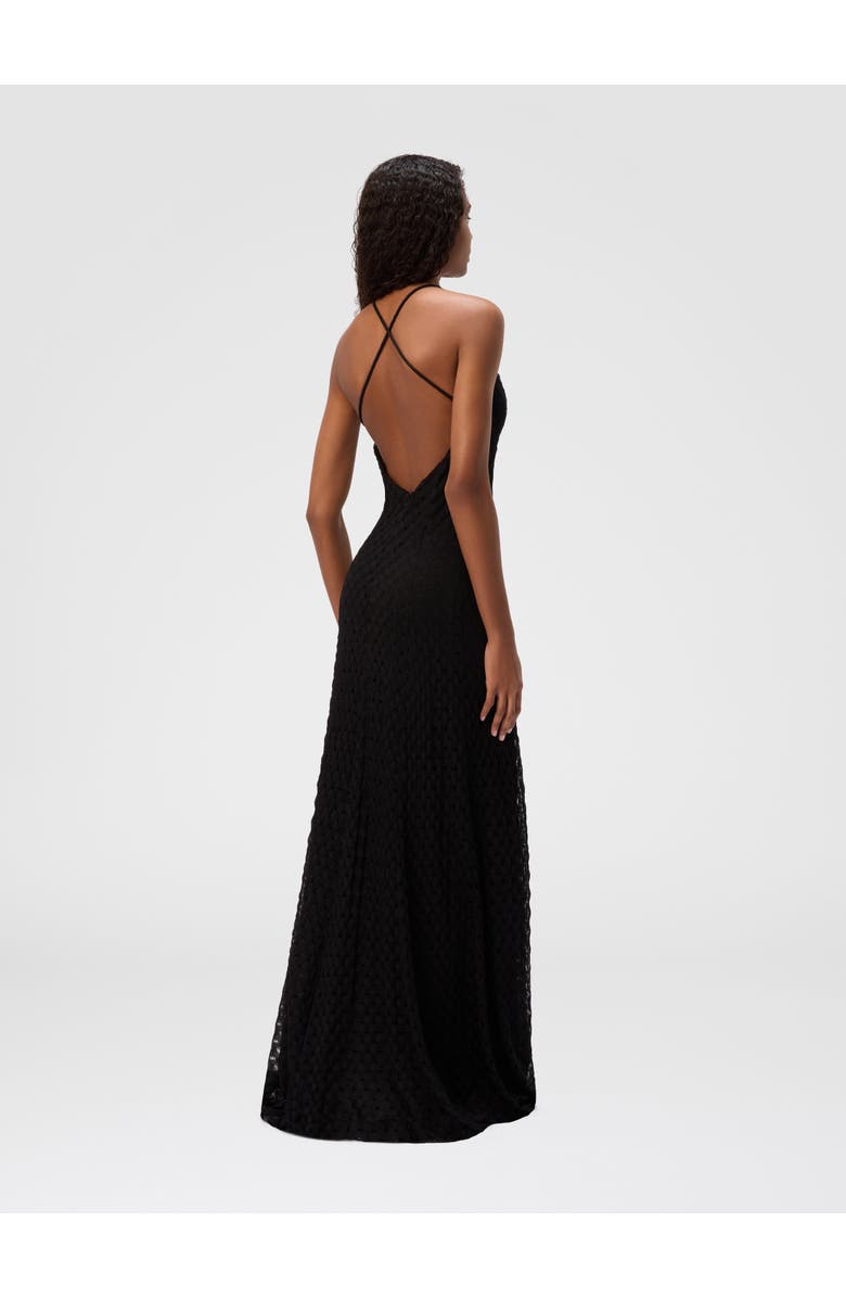 Missoni Long Viscose Dress With V-neck Lace, Alternate, color, Black