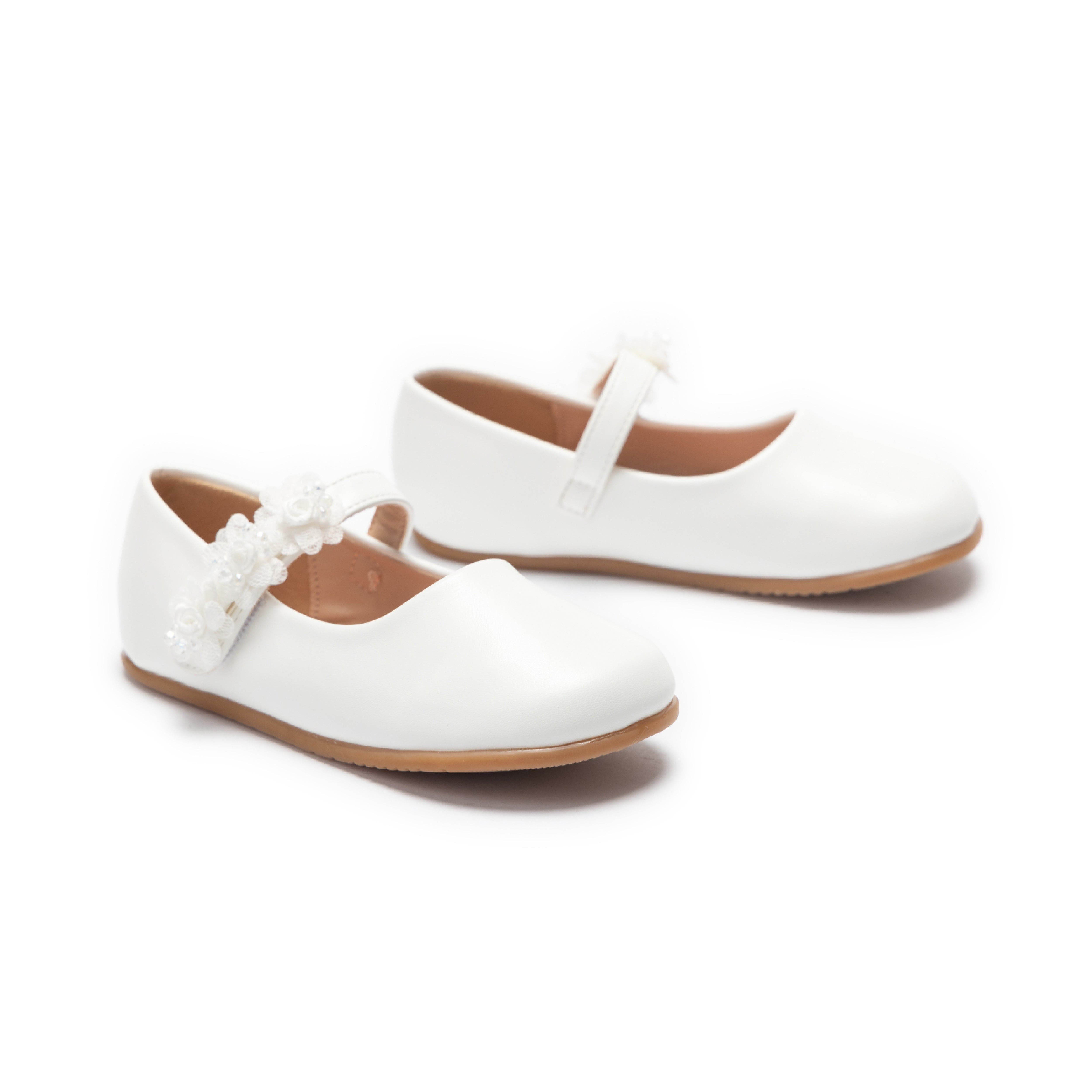 Tulleen Lyra Flower Shoes, Alternate, color, White