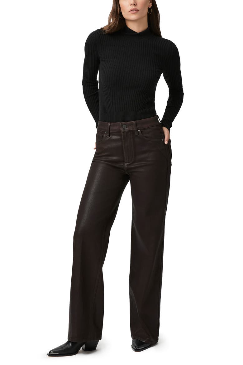 Sasha Coated High Waist Wide Leg Jeans, Alternate, color, CHRYCFELXC