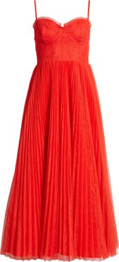 Hutch Corset Pleated Maxi Dress