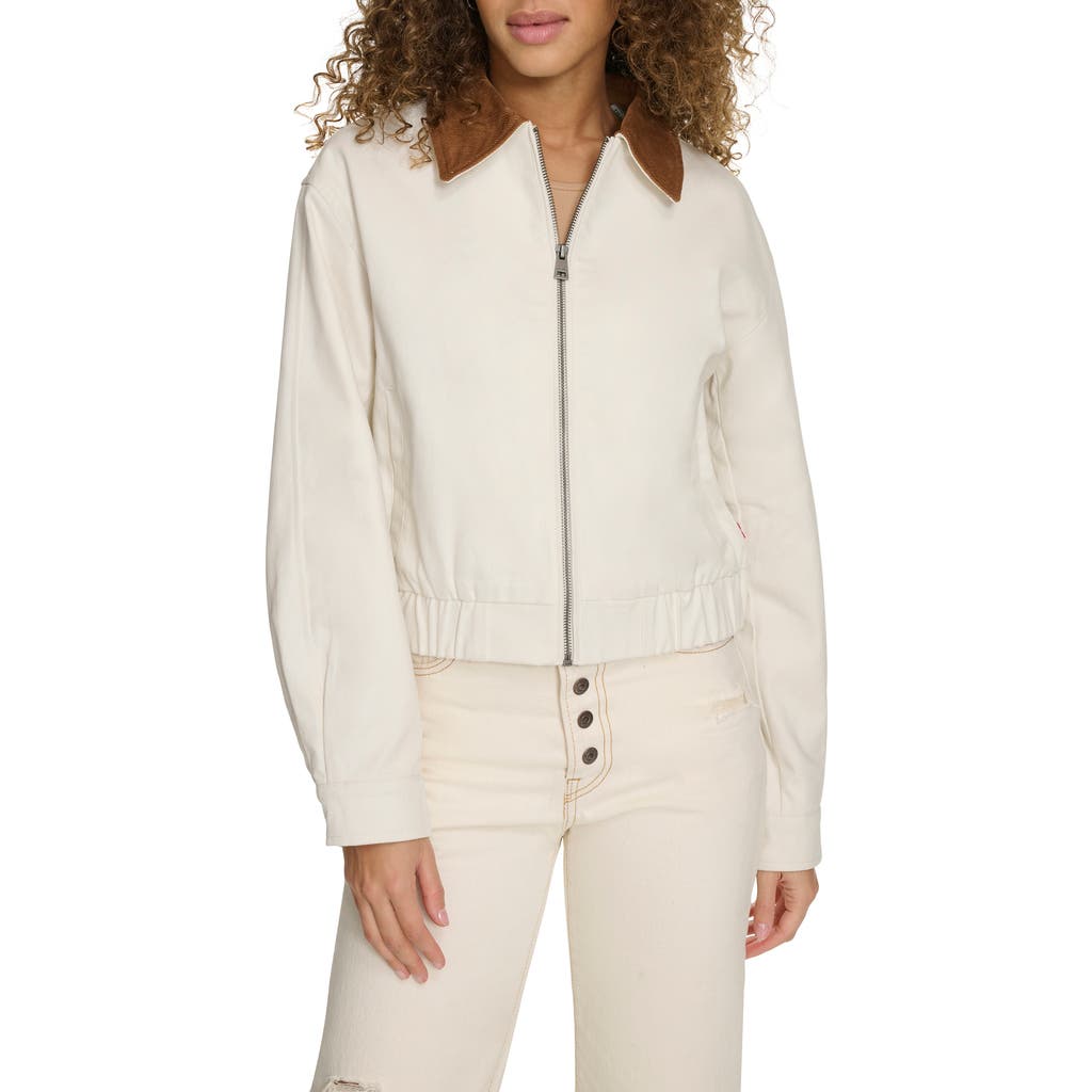 Levi's Laydown Collar Jacket In Egret