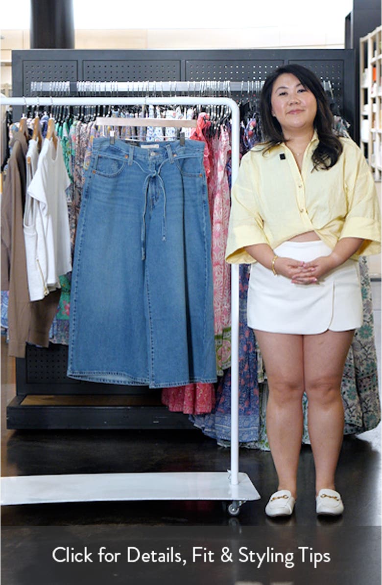 XL High Waist Wide Leg Culotte Jeans, sales video thumbnail