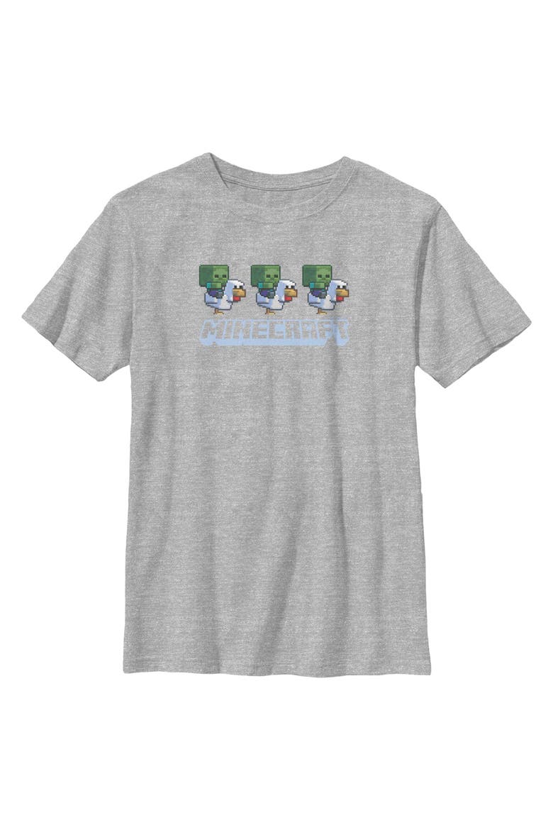 Boy's Minecraft Baby Zombies Chicken Jockey  Graphic T-Shirt, Main, color, Sport Grey