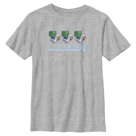 Boy's Minecraft Baby Zombies Chicken Jockey  Graphic T-Shirt
