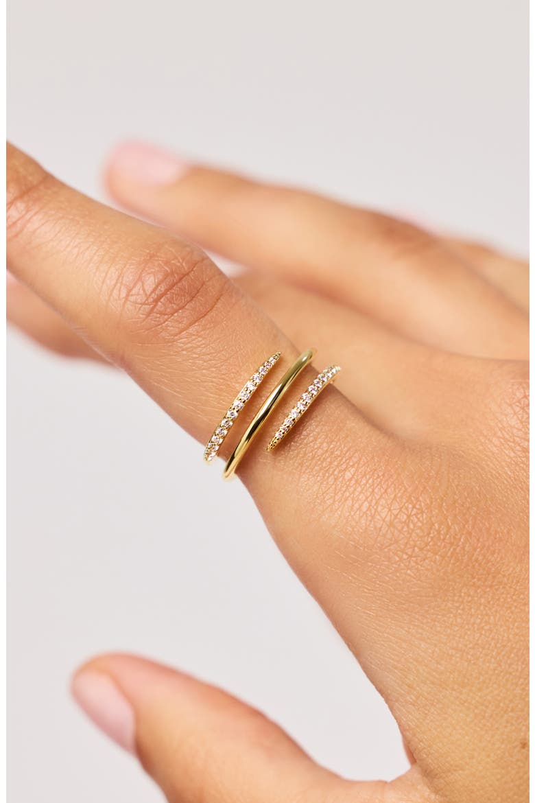 Claw Ring - Oren Triple, Alternate, color, Gold