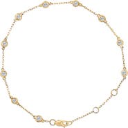 Haus of Brilliance 14K Gold 1/2 Cttw Bezel Set Lab Grown Diamond Station Bracelet