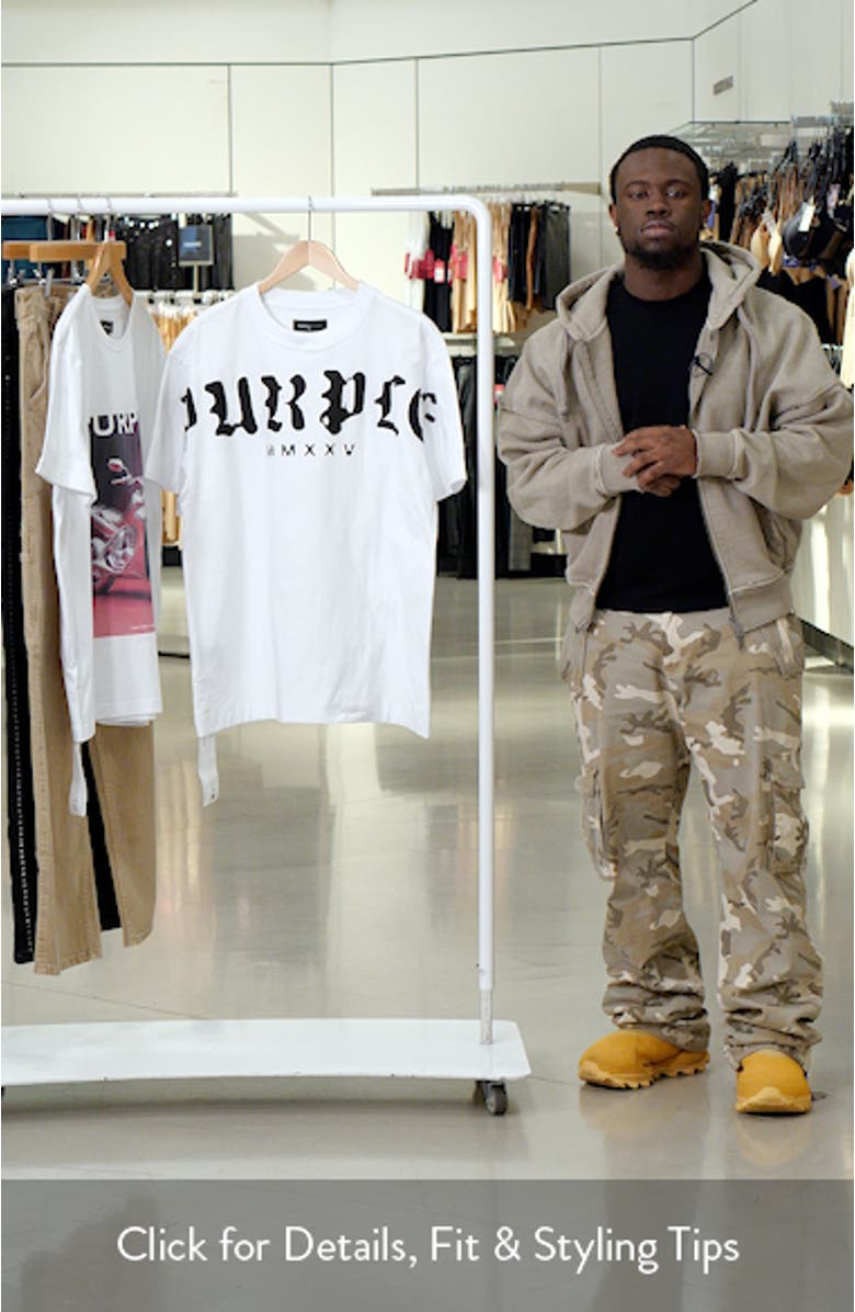 Textured Cotton Jersey Logo Graphic T-Shirt, sales video thumbnail