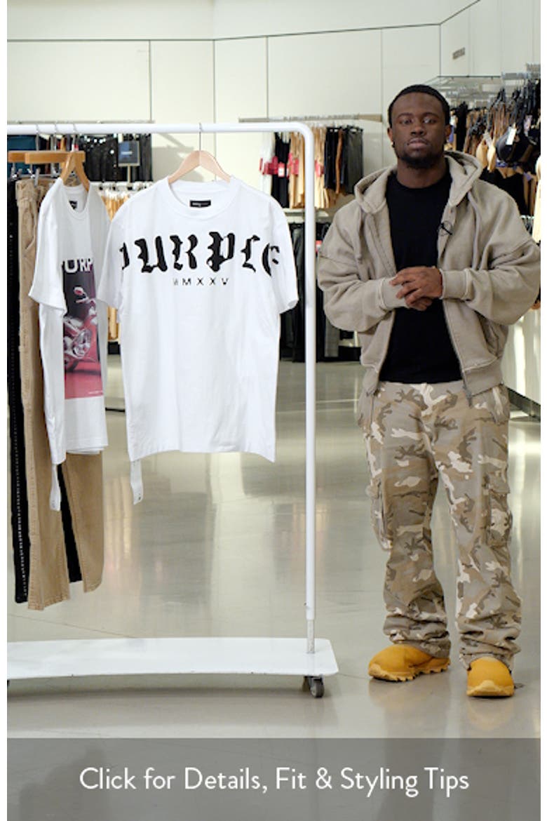 Textured Cotton Jersey Logo Graphic T-Shirt video