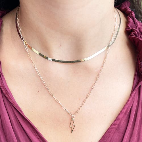 The Lovery Fine Jewelry Mini Gold Lightning Bolt Charm In Gold