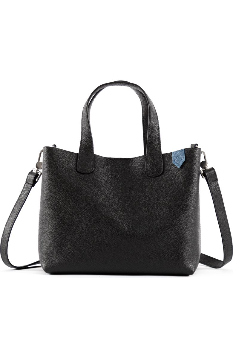 Tin Marin Emma Leather Crossbody, Main, color, Black