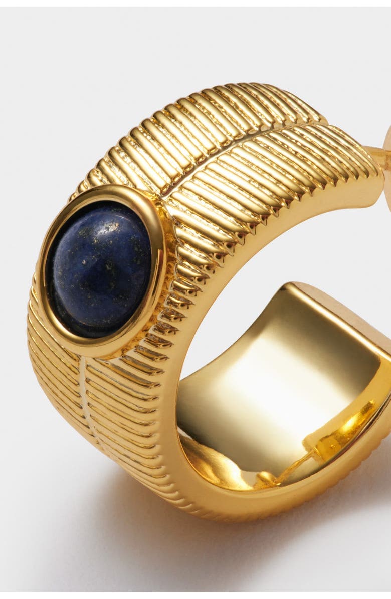 Katie Loxton 'September' Waterproof Gold Birthstone Hoop Earrings, Alternate, color, September